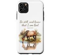 Psalm 46:10 Be Still, and Know That I Am God, Girls Horse Carcasa para iPhone 11 Pro MAX