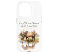 Psalm 46:10 Be Still, and Know That I Am God, Girls Horse Carcasa para iPhone 15 Pro