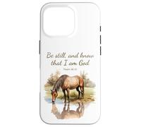 Psalm 46:10 Be Still, and Know That I Am God, Girls Horse Carcasa para iPhone 16 Pro