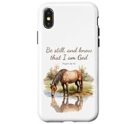 Psalm 46:10 Be Still, and Know That I Am God, Girls Horse Carcasa para iPhone X/XS