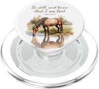 Psalm 46:10 Be Still, and Know That I Am God, Girls Horse PopSockets PopGrip para MagSafe