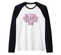 Psalm 46:10 Be Still & Know - Women Girls Butterfly Camiseta Manga Raglan