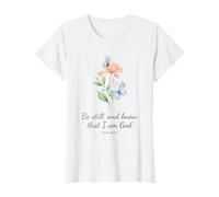 Psalm 46:10 Be Still & Know - Women Girls Butterfly (White) Camiseta