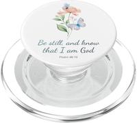 Psalm 46:10 Be Still & Know - Women Girls Butterfly (White) PopSockets PopGrip para MagSafe