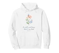 Psalm 46:10 Be Still & Know - Women Girls Butterfly (White) Sudadera con Capucha