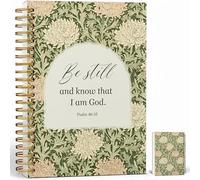 PSALM 46 Be Still and Know I Am God - Cuaderno cristiano - Regalos cristianos para mujeres, cuadernos inspiradores florales vintage para tomar notas, estudio bíblico, notas de oración y iglesia