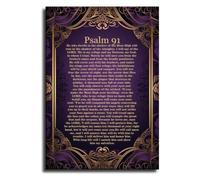 Psalm 91 Refuge Verse Poster Scripture Art