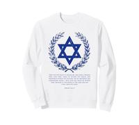 Psalms 122:6-9 Elegant Star of David Israel Bible Verse Sudadera