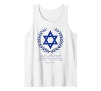 Psalms 122:6-9 Star of David Israel Bible Verse Hebrew Camiseta sin Mangas