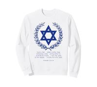 Psalms 122:6-9 Star of David Israel Bible Verse Hebrew Sudadera