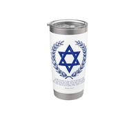 Psalms 122:6-9 Star of David Israel Bible Verse Hindi Vaso térmico de acero inoxidable de doble pared