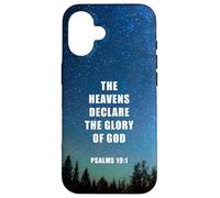 Psalms 19:1 The Heavens Declare Glory of God - Faith Verse Carcasa para iPhone 16