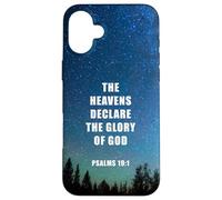 Psalms 19:1 The Heavens Declare Glory of God - Faith Verse Carcasa para iPhone 16 Plus