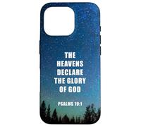 Psalms 19:1 The Heavens Declare Glory of God - Faith Verse Carcasa para iPhone 16 Pro