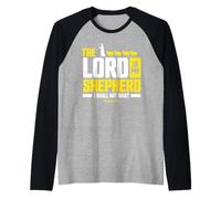 Psalms 23:1 The Lord Is My Shepherd Christian Wear Camiseta Manga Raglan