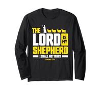Psalms 23:1 The Lord Is My Shepherd Christian Wear Manga Larga