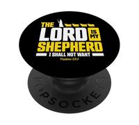 Psalms 23:1 The Lord Is My Shepherd Christian Wear PopSockets PopGrip Adhesivo