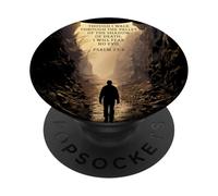 Psalms 23:4 Though I Walk Through The Valley Christian Bible PopSockets PopGrip Adhesivo