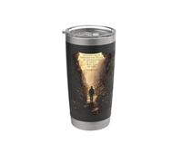 Psalms 23:4 Though I Walk Through The Valley Christian Bible Vaso térmico de acero inoxidable de doble pared
