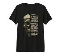 Psalms 23:4 Though I Walk Through The Valley Christian Verse Camiseta Premium
