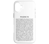 Psalms 91 Bible Verse Protection Safety Blessing (French) Carcasa para iPhone 16 Plus