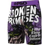 PSD Calzoncillo Bóxer Hombre Broken Promises Morado Negro | Calzoncillo Cintura Elástica y Microfibra Regalo Original Talla M