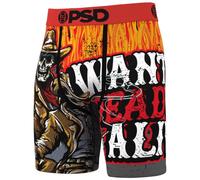 PSD Calzoncillo Bóxer Hombre Esqueleto Vaquero Fuego | Calzoncillo Cintura Elástica y Microfibra Regalo Original Talla L