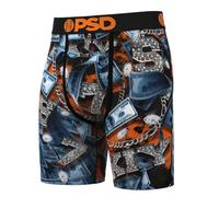 PSD Calzoncillo Bóxer Hombre Estampado Dinero Cadenas | Calzoncillo Cintura Elástica y Microfibra Regalo Original Talla S