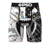 PSD Calzoncillo Bóxer Hombre Estampado Tiburón Cadenas | Calzoncillo Cintura Elástica y Microfibra Regalo Original Talla L