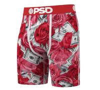 PSD Calzoncillo Bóxer Hombre Rosas Dinero Rojo Blanco | Calzoncillo Cintura Elástica y Microfibra Estampado Regalo Original Talla M