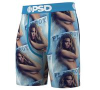 PSD | Calzoncillos bóxer para Hombre Estilo Play Boy -Ice | Ropa Interior Deportiva Transpirable con Bolsa Micromesh | Elasticidad en Cuatro direcciones (FR/ES, Letras, M, Regular, Regular)