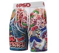 PSD | Calzoncillos de Hombre Tom y Jerry - Trap Estilo Urbano | Cinturilla Cómoda Signature WaistBand | Bolsa MicroMesh transpirable | Elasticidad en 4 direcciones (FR/ES, Letras, S, Regular, Regular)