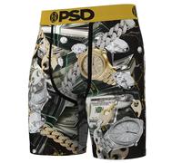 PSD Calzoncillos tipo bóxer con estampado animal para hombre, entrepierna de 7 pulgadas, transpirable y de apoyo, con tela que absorbe la humedad, Icy Benjis, Large