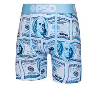 PSD Calzoncillos tipo bóxer con estampado de dinero para hombre, entrepierna de 7 pulgadas, transpirable y de apoyo, con tela que absorbe la humedad, Blue Bens, Medium