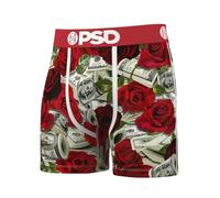 PSD Money Roses - Calzoncillos tipo bóxer para hombre, entrepierna de 7 pulgadas, transpirable y de apoyo, con tela que absorbe la humedad, Stacks & Roses (Longitud media), Medium