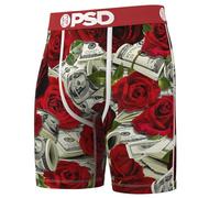 PSD Money Roses - Calzoncillos tipo bóxer para hombre, entrepierna de 7 pulgadas, transpirable y de apoyo, con tela que absorbe la humedad, Stacks & Roses, Small