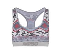 PSD Sujetador 'Cowboy Serape' azul cian / gris / rojo pastel / blanco 70 azul cian / gris / rojo pastel / blanco