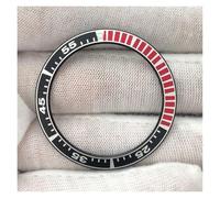 PSDFJAD ZHGUIMING Accesorios for Reloj Anillo de Bisel de Reloj de Aluminio con Rayas Digitales Diámetro Exterior 39,9 mm Diámetro Interior 31,6 mm Espesor 1,4 mm(Black Red)