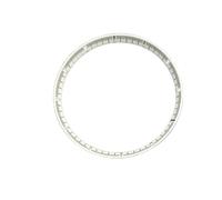 PSDFJAD ZHGUIMING Anillo de sección de Reloj Negro y Azul de 30,5mm, Anillo de Sombra Interior de Acero Inoxidable Apto for Accesorios de Reloj SKX007 SKX009(Bianco)