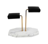 PSDFJAD ZHGUIMING Base de mármol Verde Soporte Dorado Soporte de exhibición for Reloj Pulsera Doble Reloj Organizador de joyería colocación de Reloj Soporte de joyería(Style B-2)