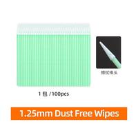 PSDFJAD ZHGUIMING Bastoncillos de Limpieza de Fibra óptica, hisopos de Fibra óptica for Conectores LC/SC/FC/ST de 1,25mm/2,5mm, Herramienta de Varilla de Limpieza de Fibra 100 Uds.(1.25mm)