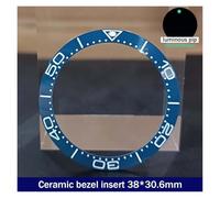 PSDFJAD ZHGUIMING Bisel de cerámica GMT de 38mm x 30,6mm y Inserto de Reloj de Buceo for Reloj de Hombre de 40mm, reemplazo de Inserciones de Bisel de Reloj Facial(55ceramics)