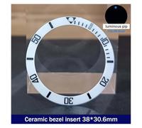 PSDFJAD ZHGUIMING Bisel de cerámica GMT de 38mm x 30,6mm y Inserto de Reloj de Buceo for Reloj de Hombre de 40mm, reemplazo de Inserciones de Bisel de Reloj Facial(13ceramics)