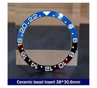 PSDFJAD ZHGUIMING Bisel de cerámica GMT de 38mm x 30,6mm y Inserto de Reloj de Buceo for Reloj de Hombre de 40mm, reemplazo de Inserciones de Bisel de Reloj Facial(49ceramics)