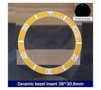 PSDFJAD ZHGUIMING Bisel de cerámica GMT de 38mm x 30,6mm y Inserto de Reloj de Buceo for Reloj de Hombre de 40mm, reemplazo de Inserciones de Bisel de Reloj Facial(15ceramics)