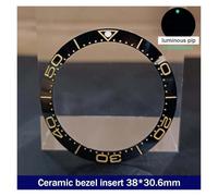 PSDFJAD ZHGUIMING Bisel de cerámica GMT de 38mm x 30,6mm y Inserto de Reloj de Buceo for Reloj de Hombre de 40mm, reemplazo de Inserciones de Bisel de Reloj Facial(67ceramics)
