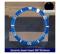 PSDFJAD ZHGUIMING Bisel de cerámica GMT de 38mm x 30,6mm y Inserto de Reloj de Buceo for Reloj de Hombre de 40mm, reemplazo de Inserciones de Bisel de Reloj Facial(12ceramics)