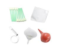 PSDFJAD ZHGUIMING Cabezal de impresión, Herramienta de Limpieza de Impresora, hisopos, Varilla de Impresora, Limpiador de Sala Limpia, Embudo, jeringa, Bola de Lavado de Oreja(Black on Green)