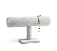 PSDFJAD ZHGUIMING Cadena de joyería, Diadema, Reloj, Collar, Pulsera, Soporte de exhibición, Soporte for Estante, Barra en T, Soporte de exhibición for Pulsera, Expositor de Reloj(Gray Velvet)