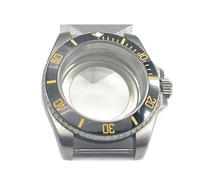 PSDFJAD ZHGUIMING Caja de 40 mm con borde plateado Caja de acero inoxidable macizo Cristal de zafiro Adecuado for NH35 NH36 NH36 NH38 Posición central del movimiento(Style 31)